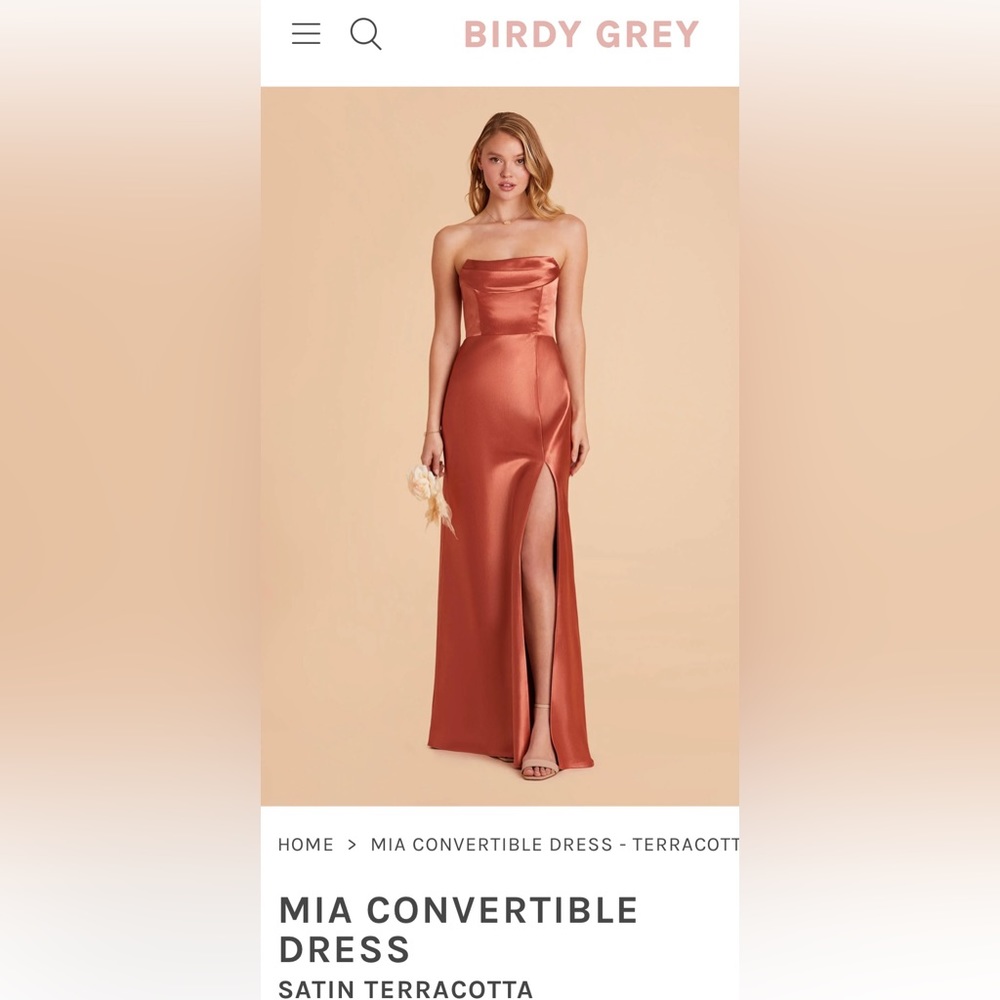 Birdy Grey Terra Cotta Satin Bridesmaid Dress